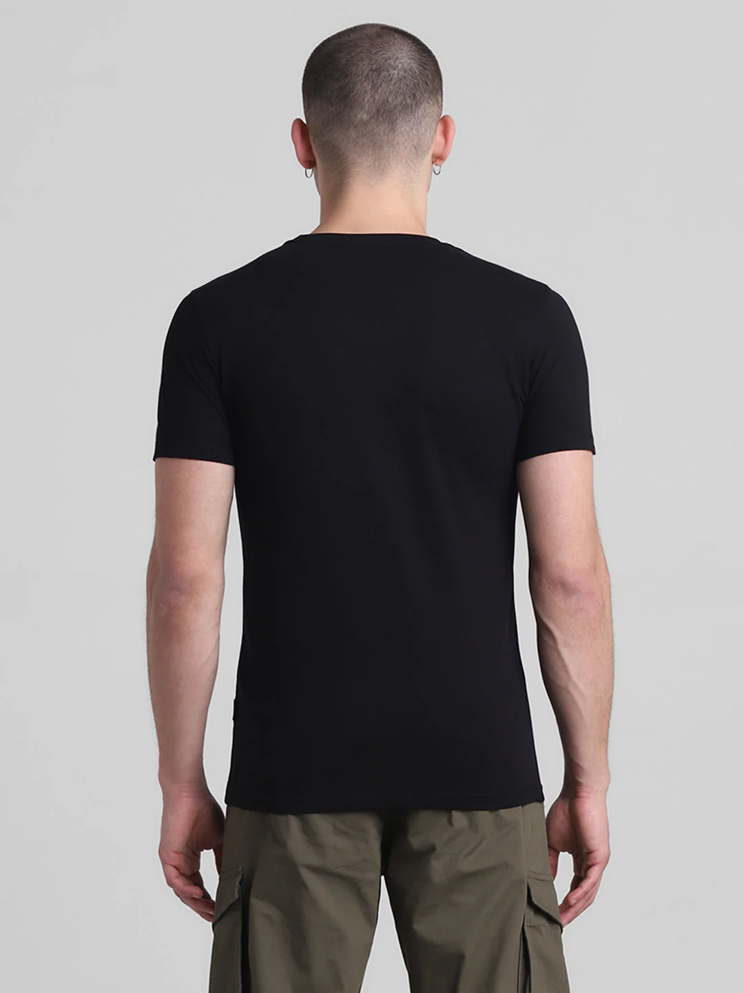 Black Logo Print Cotton T-shirt - Image 9