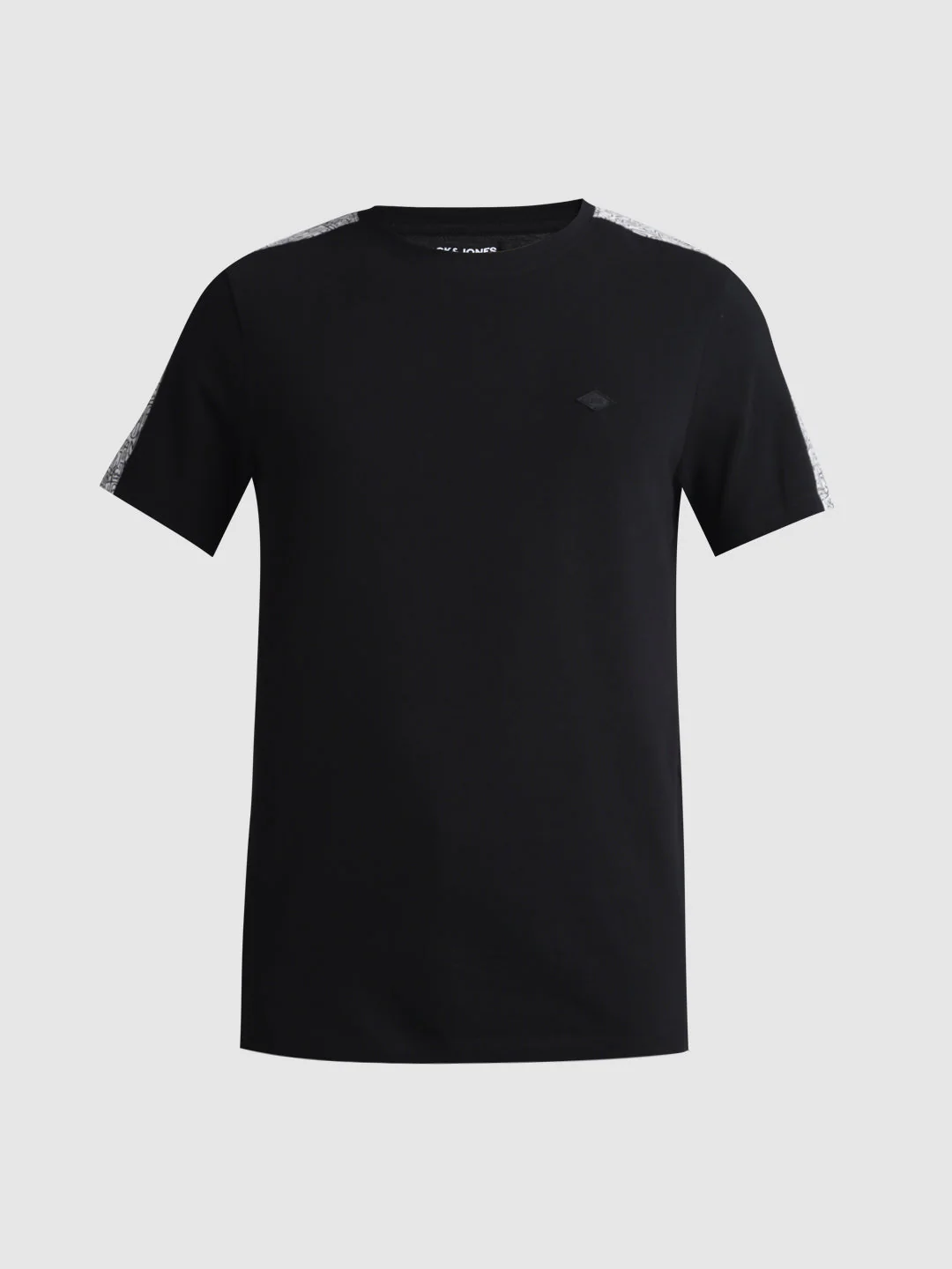 Black Contrast Tape T-shirt - Image 7