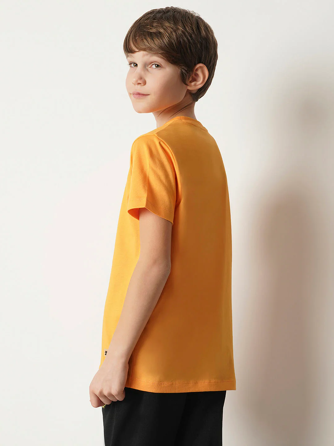 Boys Orange Graphic Print T-shirt - Image 4