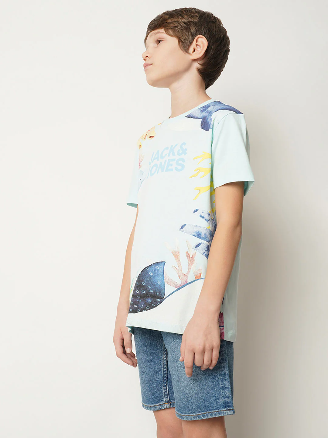Boys Blue Underwater Print T-shirt - Image 3