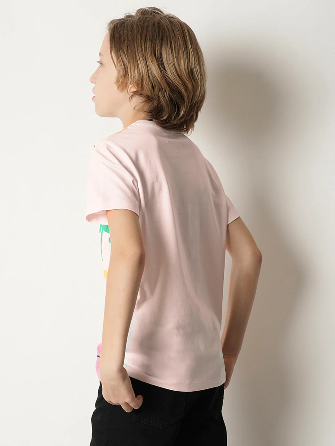 Boys Pink Graphic Print T-shirt - Image 4