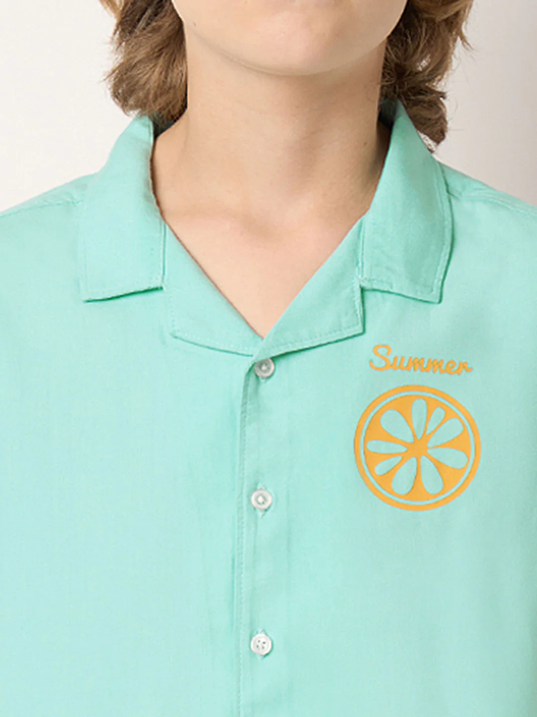 Boys Blue Travel Stamp Short Sleeves Shirt - Image 6