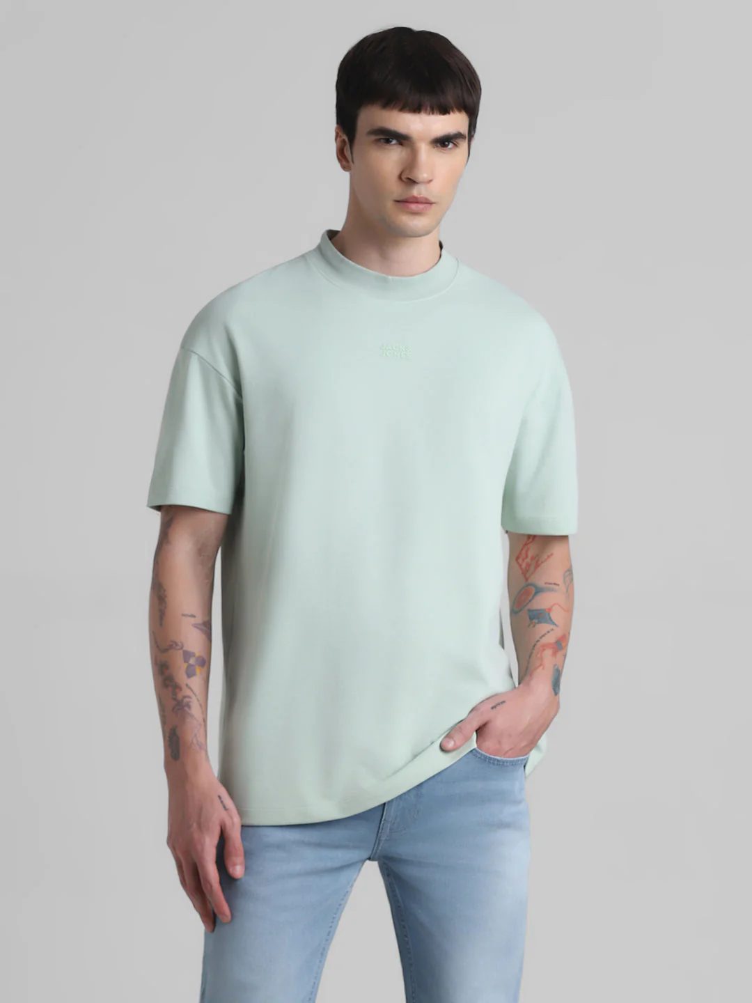 Green Logo Print Boxy T-shirt - Image 2