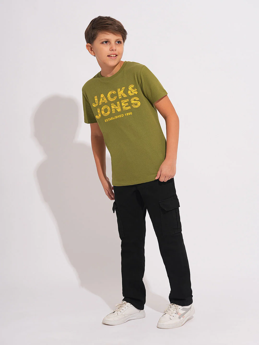 Boys Green Logo Print T-shirt - Image 5