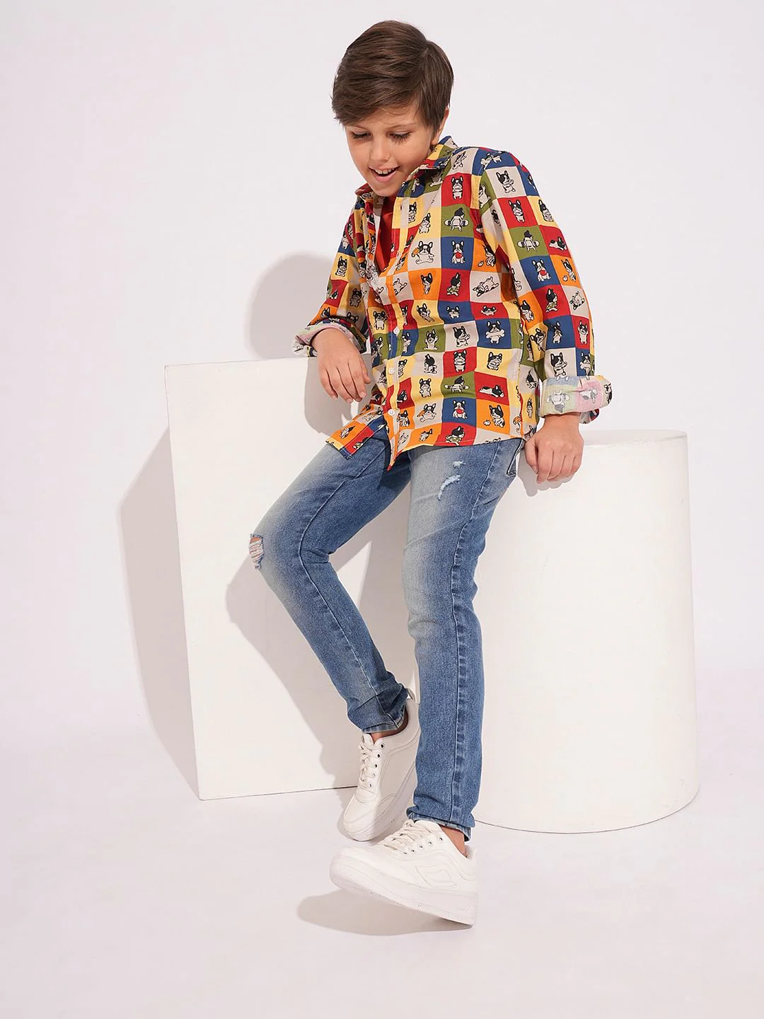 Multi-Colour Doggo Print Shirt