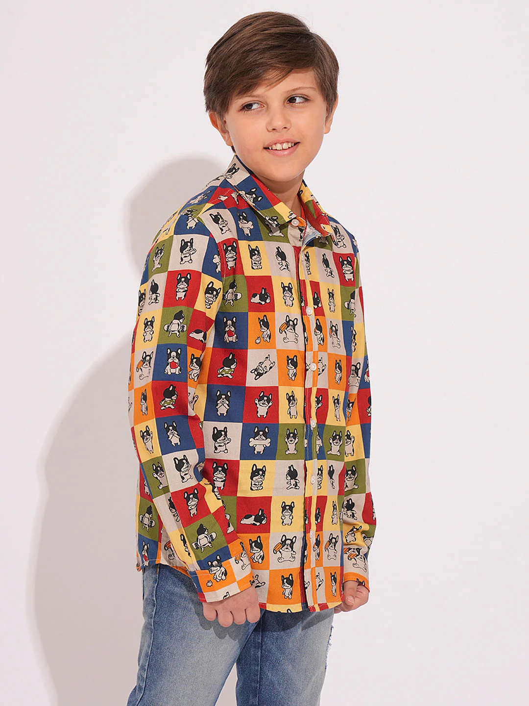 Multi-Colour Doggo Print Shirt - Image 3