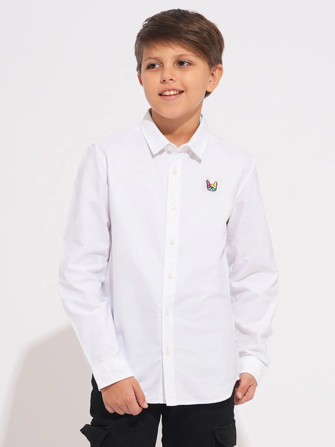 Boys White Oxford Cotton Shirt - Image 2