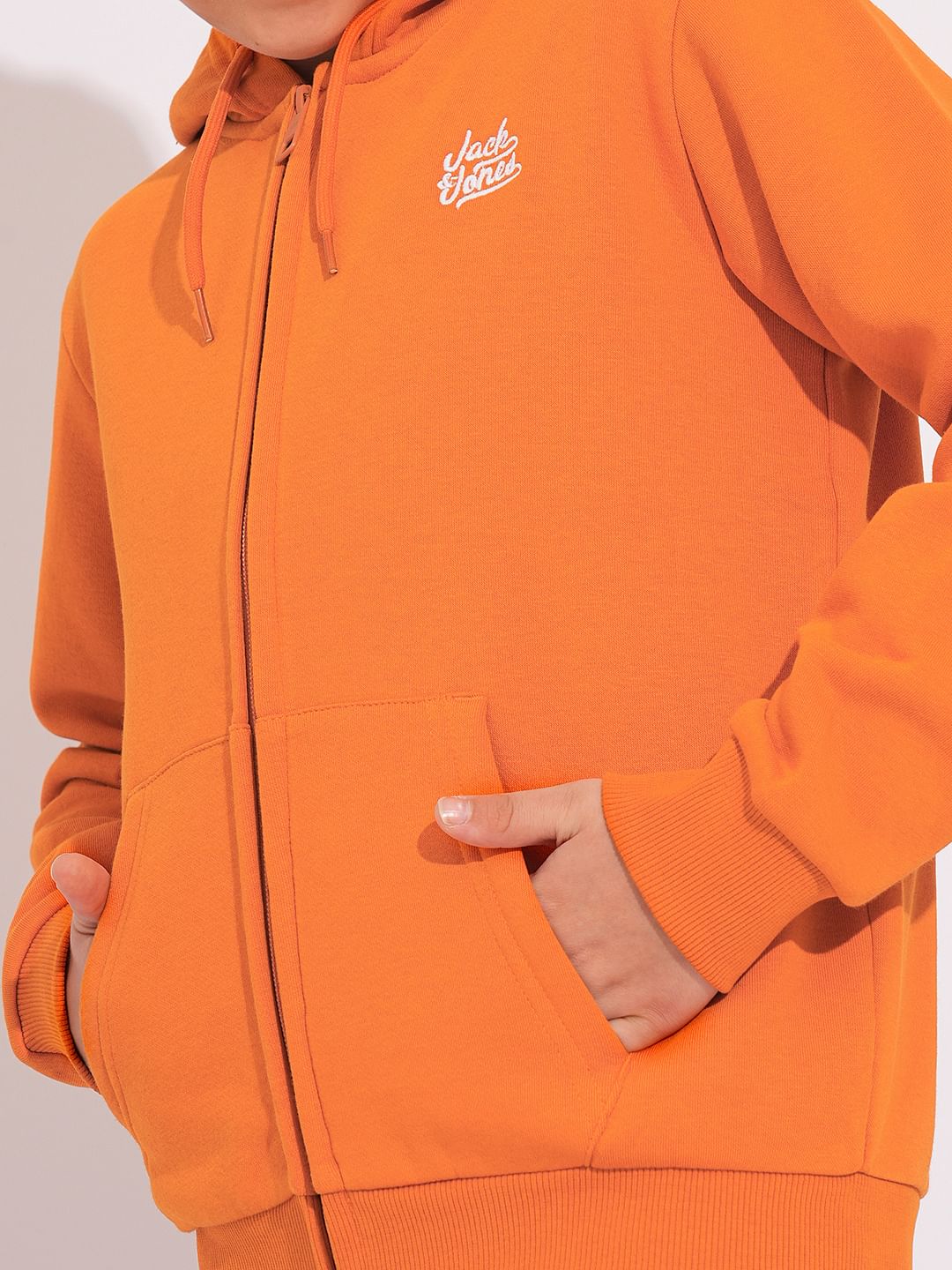 Boys Orange Hooded Sweatshirt - Image 6