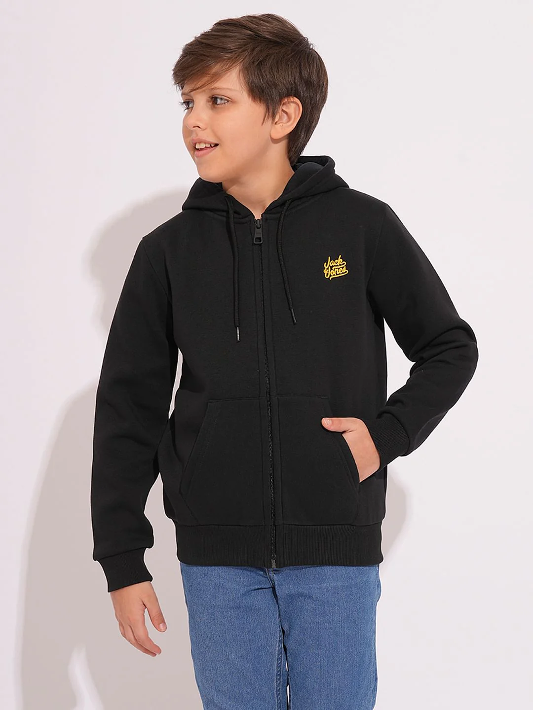 Boys Black Hooded Sweatshirt - Image 2