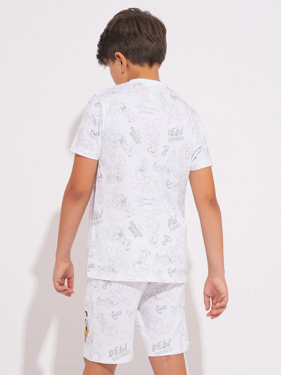 DONALD DUCK White Printed Co-ord Set T-shirt - Image 4