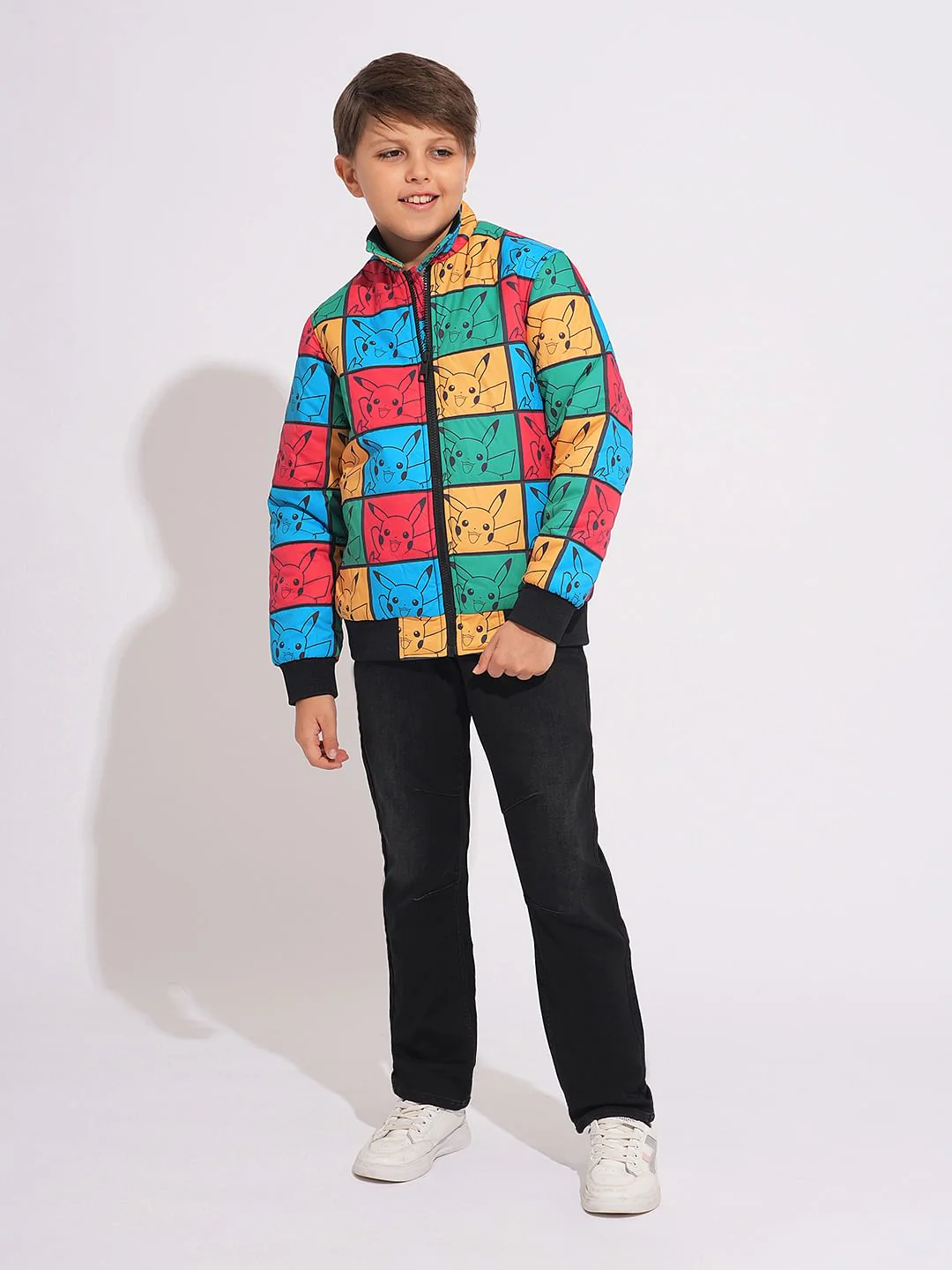 X Pokemon Multi-Colour Pikachu Bomber Jacket - Image 5