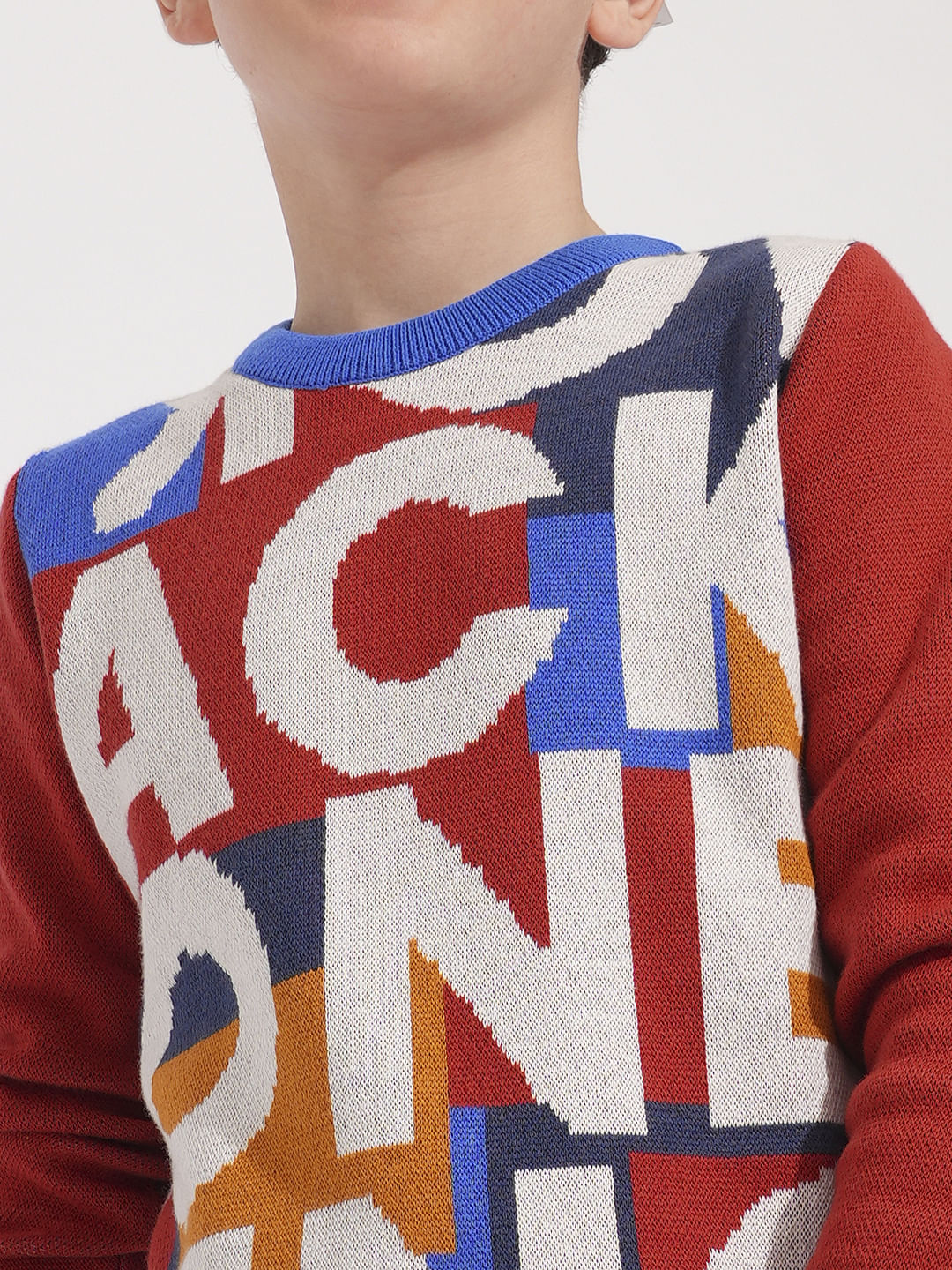 Boys Red Logo Print Pullover - Image 6