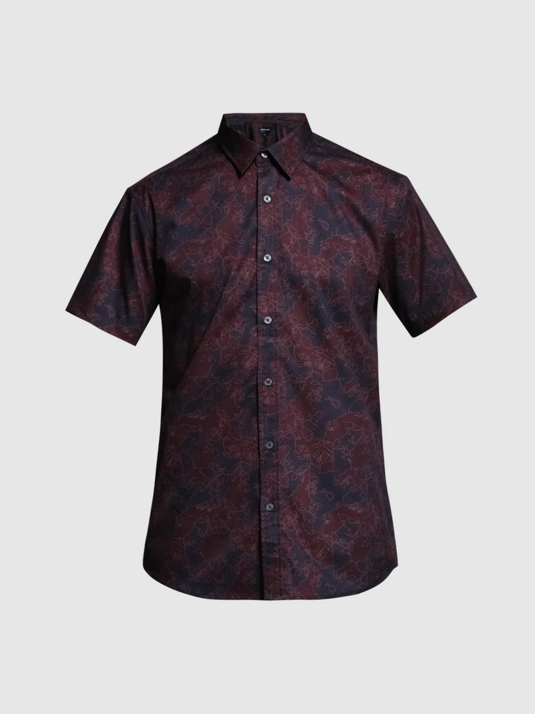 Printed Slim Fit Short Sleeves Shirt - Image 7