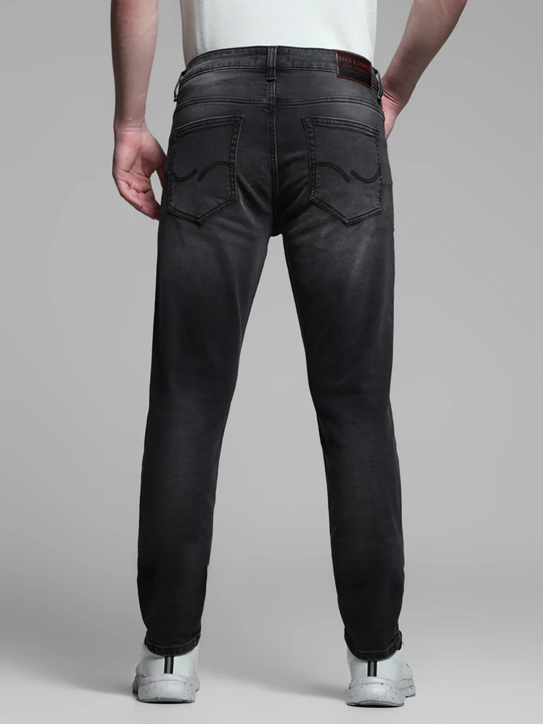Black Washed Knitted Skinny Jeans - Image 3
