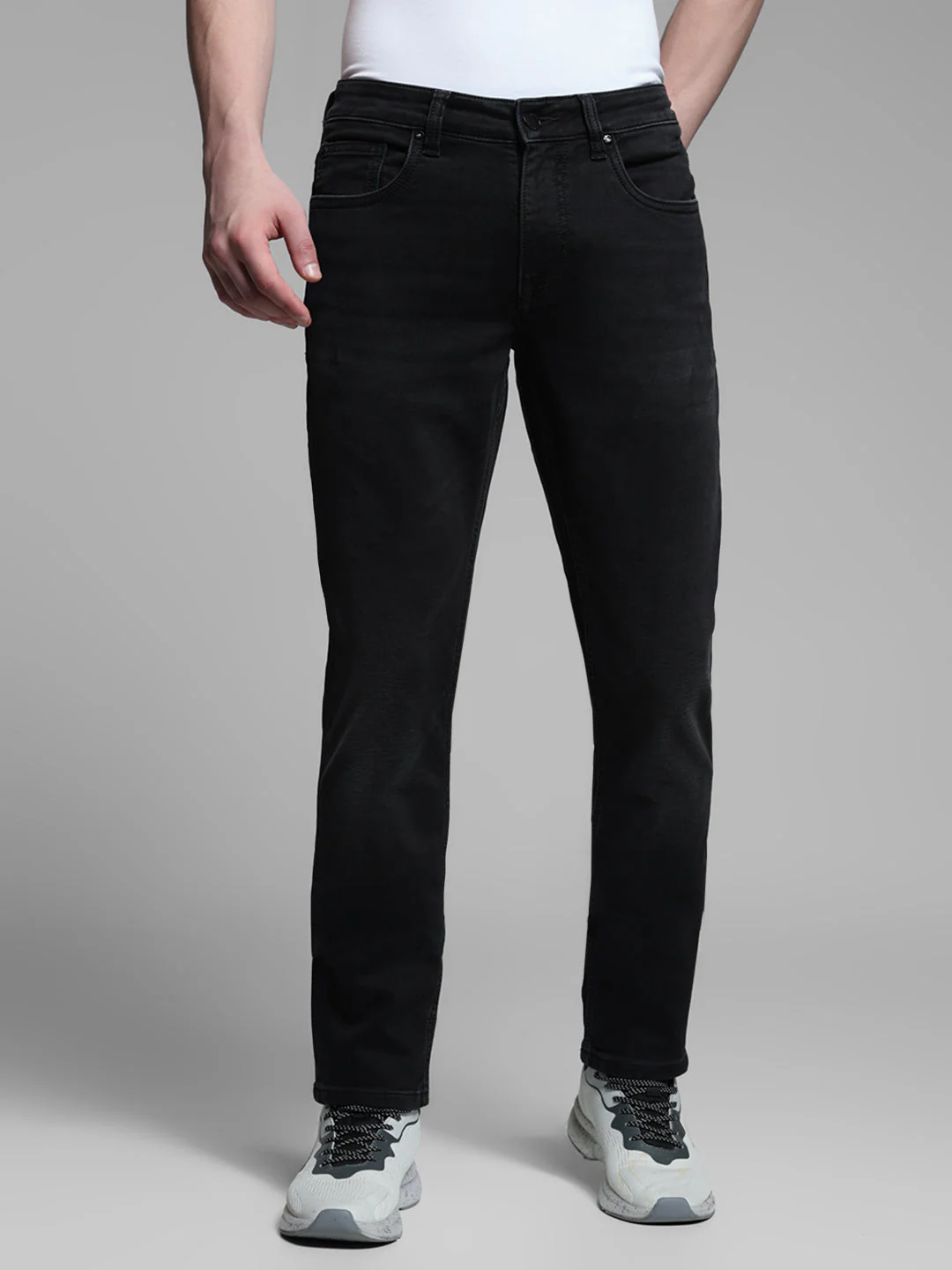 Black Glenn Knitted Slim Fit Jeans