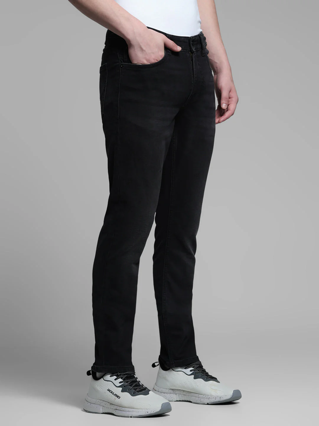Black Glenn Knitted Slim Fit Jeans - Image 2