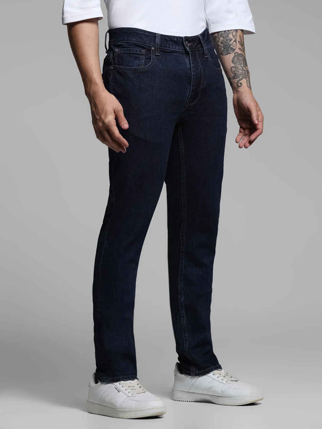 Dark Blue Ben Washed Skinny Jeans - Image 2