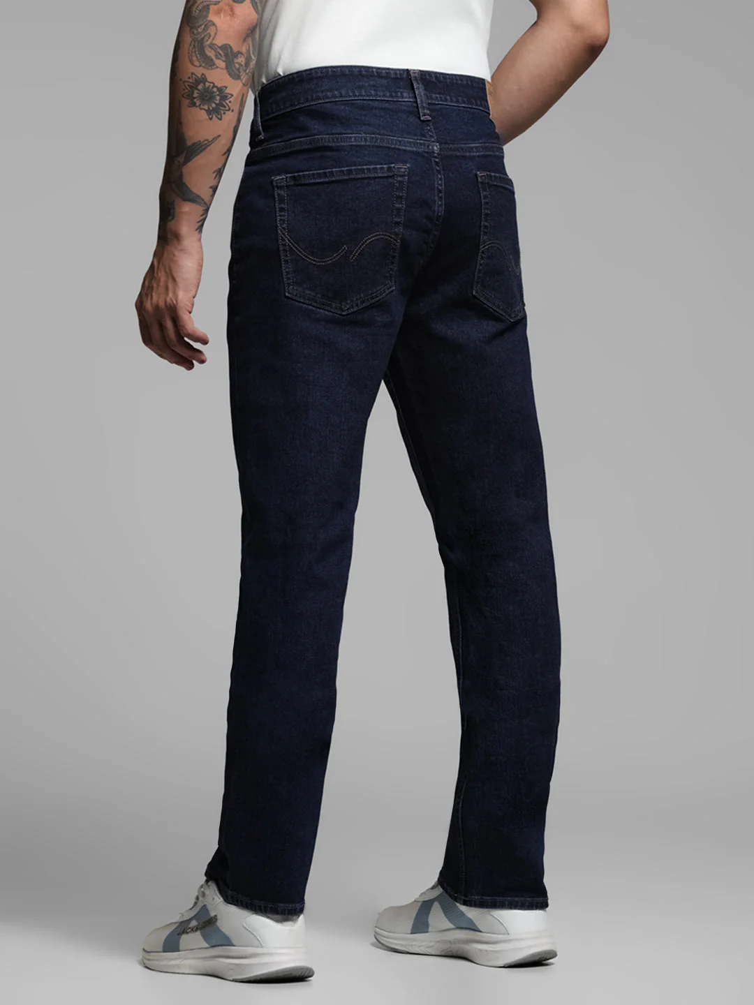 Dark Blue Clark Regular Straight Fit Jeans - Image 3
