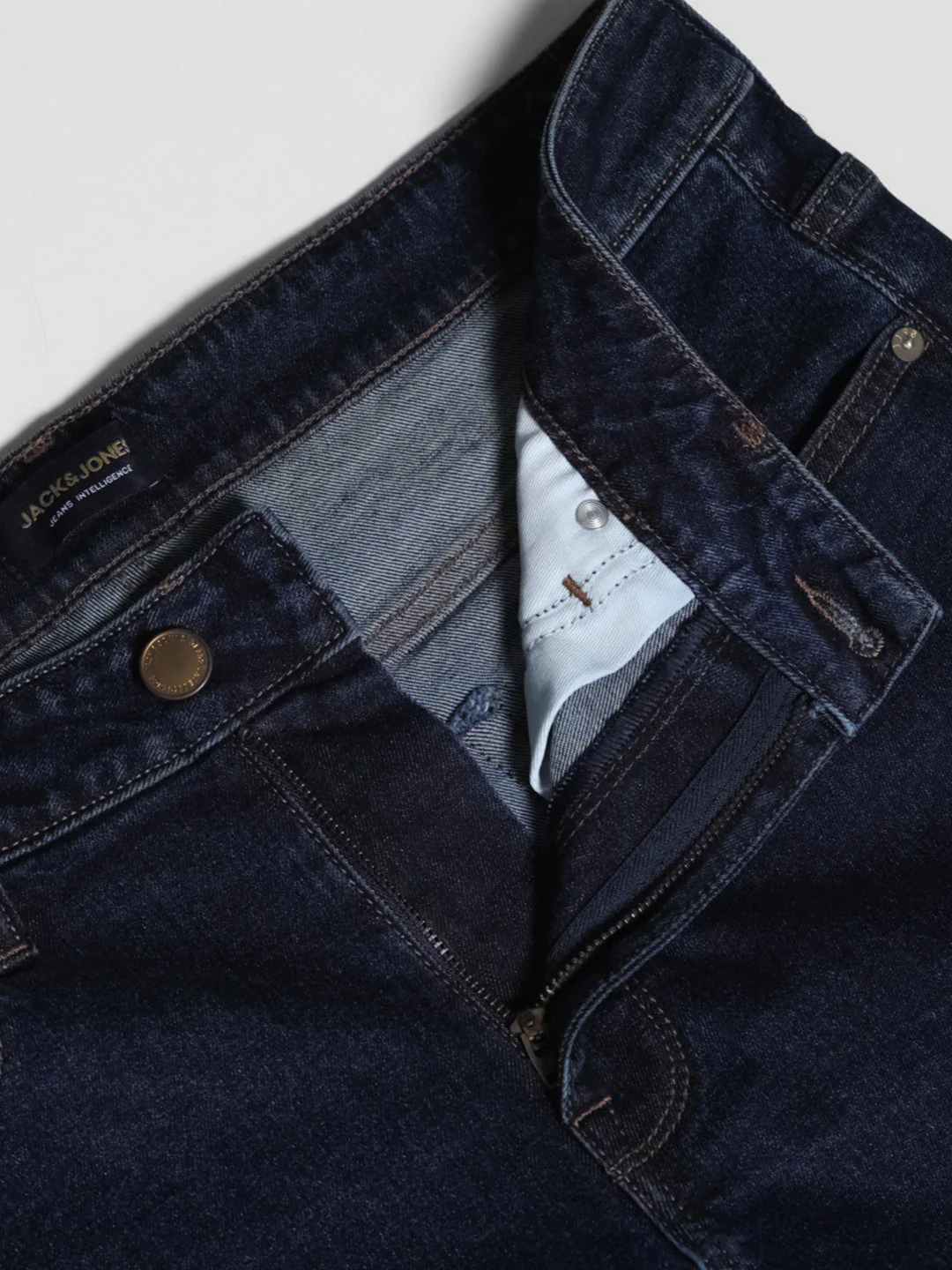 Dark Blue Clark Regular Straight Fit Jeans - Image 5
