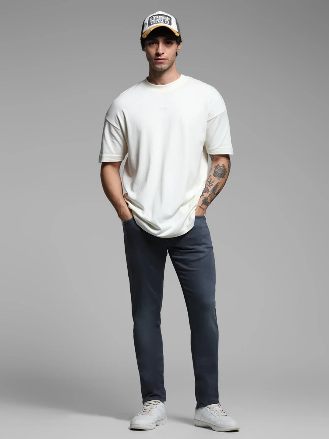 Dark Blue Knitted Glenn Slim Fit Jeans - Image 6