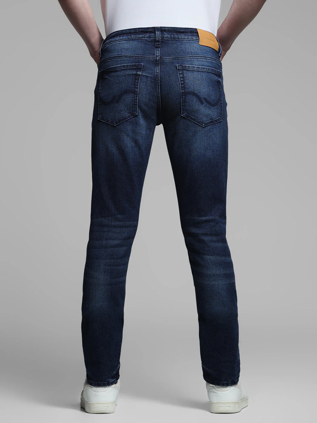 Dark Blue Glenn Washed Slim Fit Jeans - Image 3