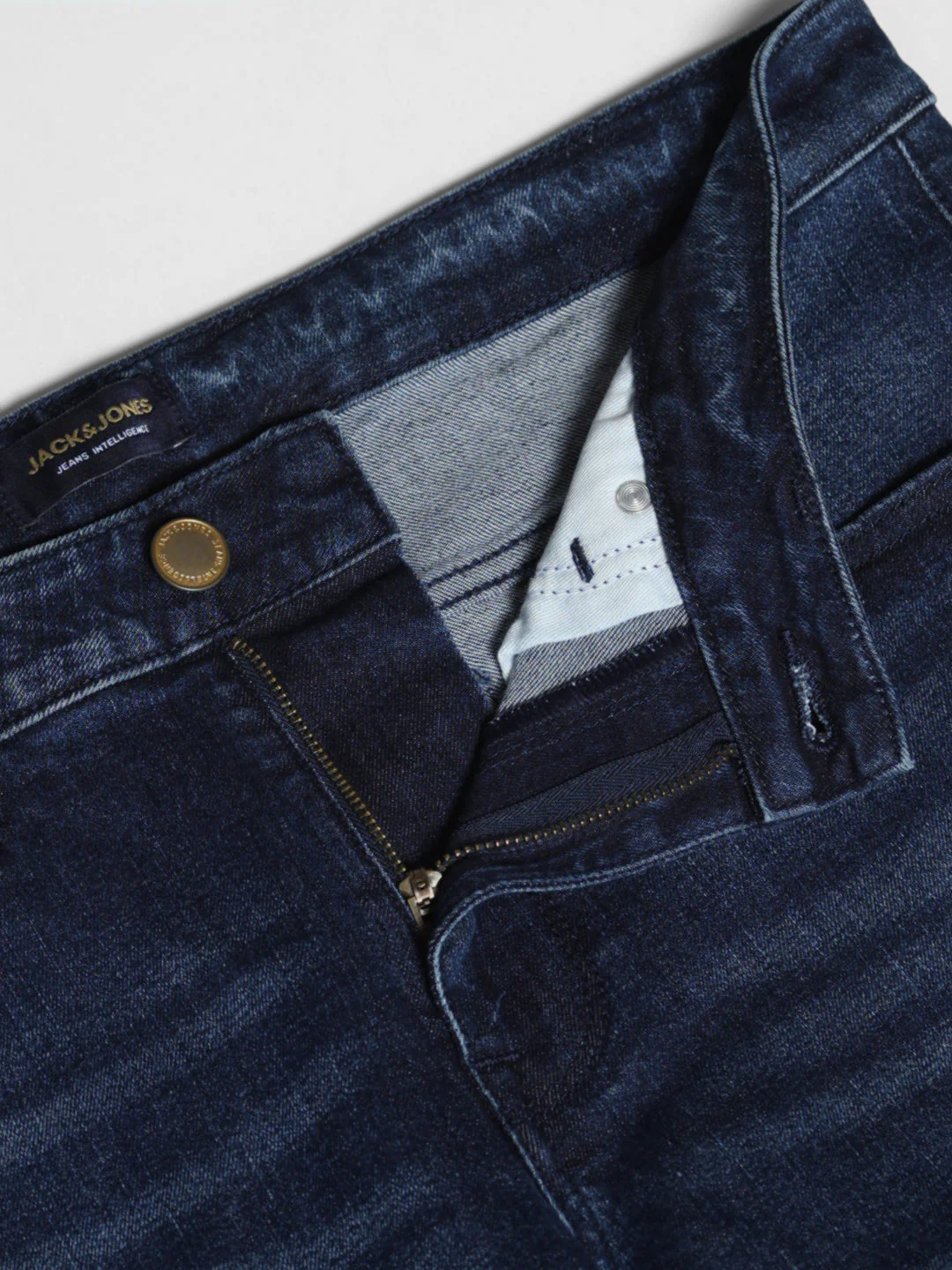 Dark Blue Glenn Washed Slim Fit Jeans - Image 5