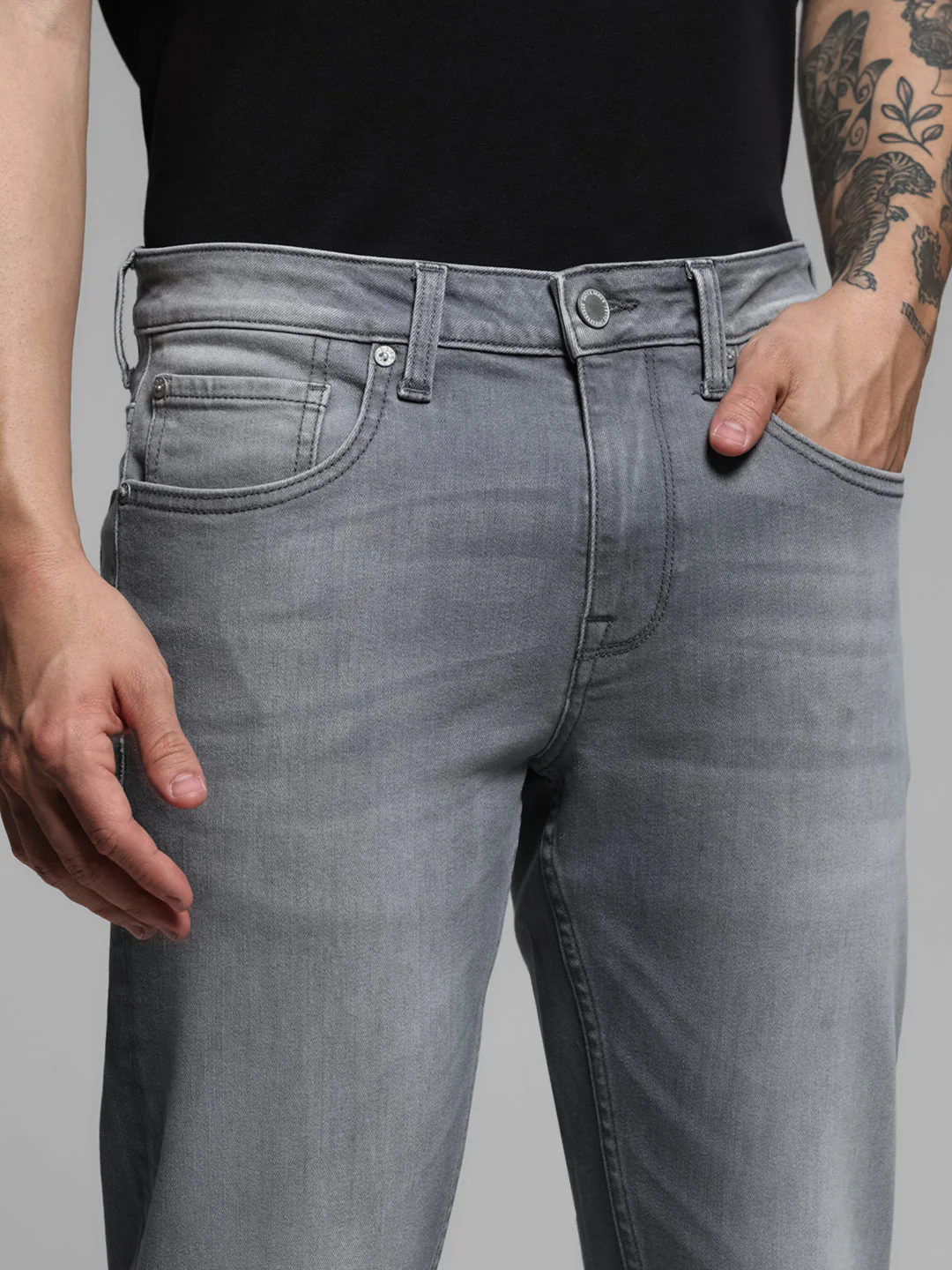 Grey Glenn Slim Fit Jeans - Image 4