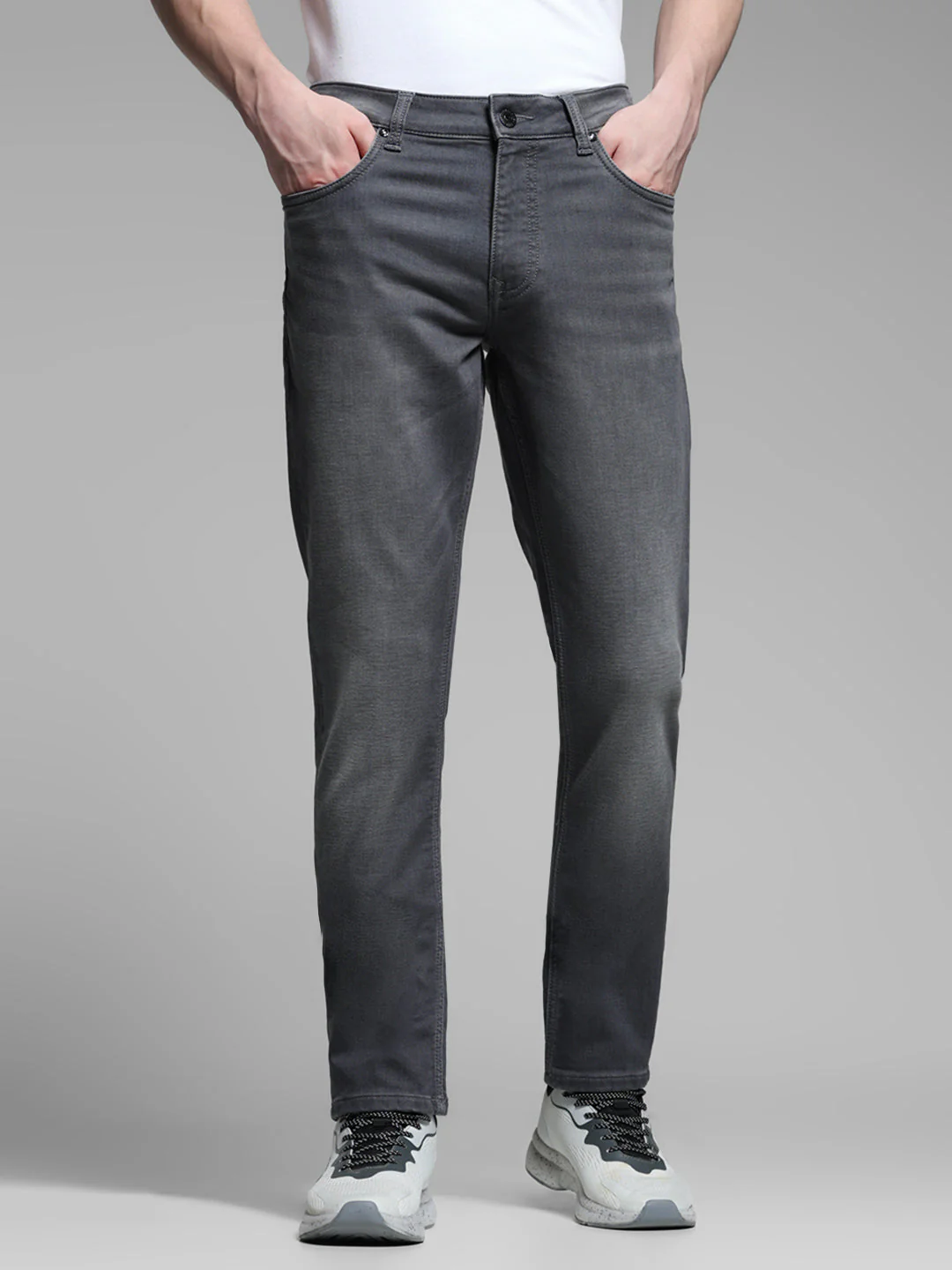 Grey Low Rise Glenn Slim Fit Jeans