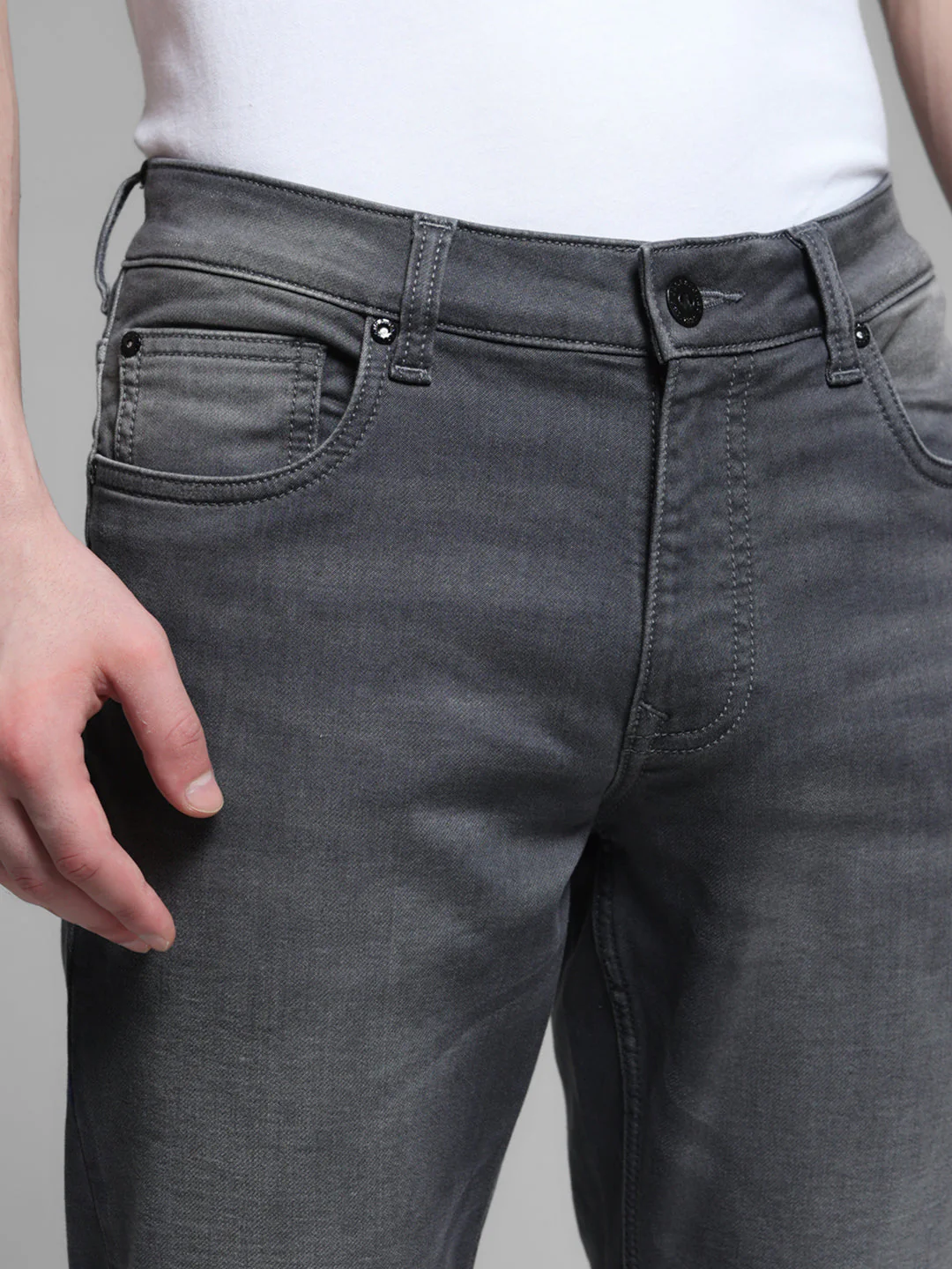 Grey Low Rise Glenn Slim Fit Jeans - Image 4