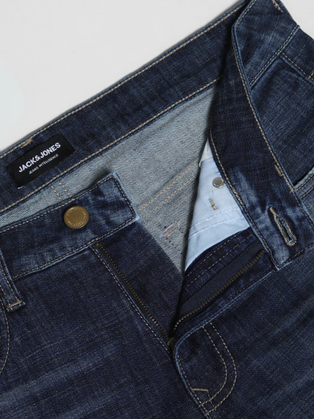 Dark Blue Washed Super Skinny Jeans - Image 5