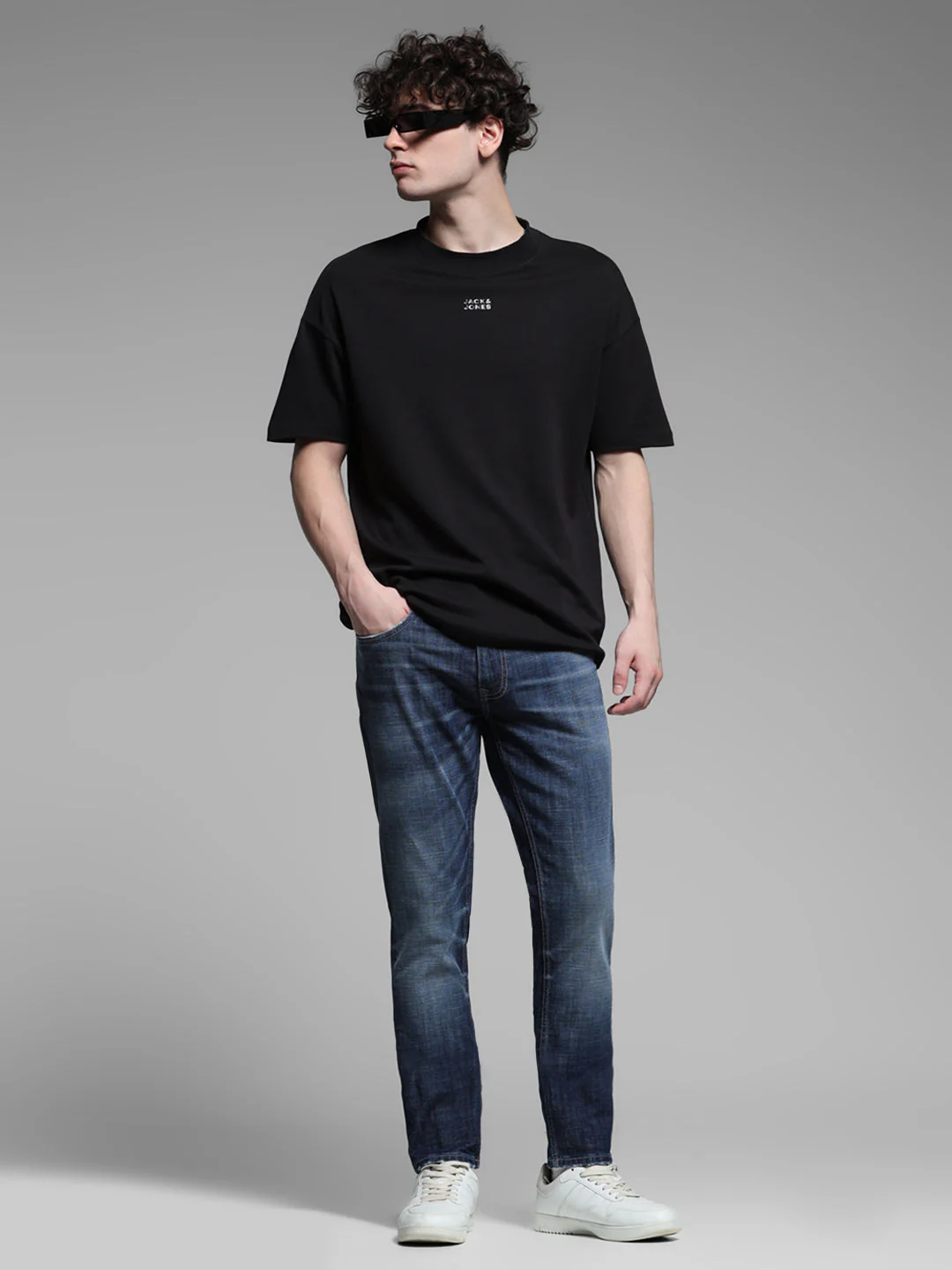 Dark Blue Washed Super Skinny Jeans - Image 6
