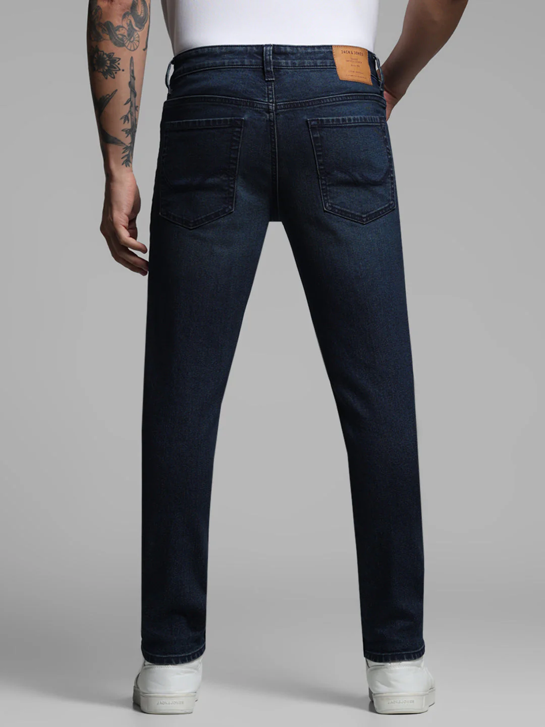 Dark Blue Brak Slim Fit Cropped Jeans - Image 3