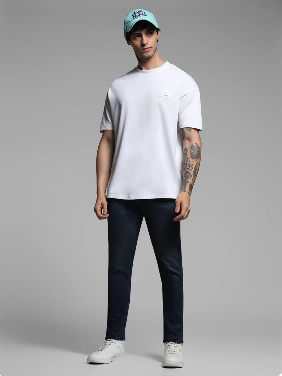Dark Blue Brak Slim Fit Cropped Jeans - Image 6