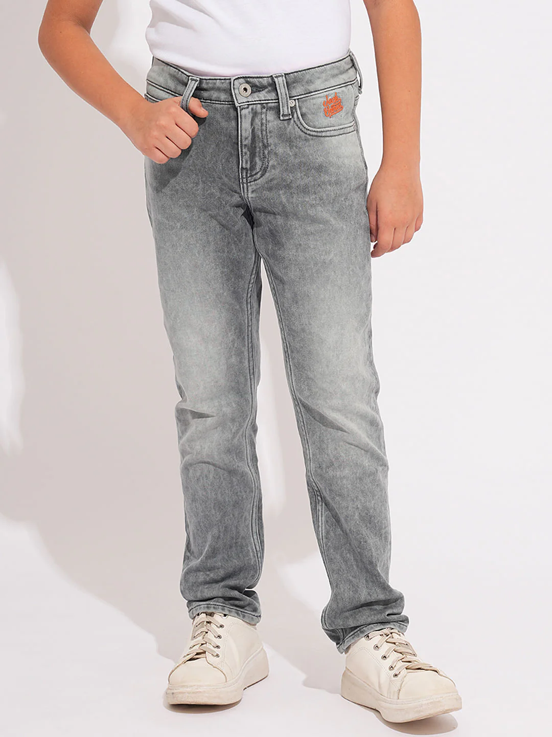 Grey Washed Clark Regular Fit Jeans - Image 2