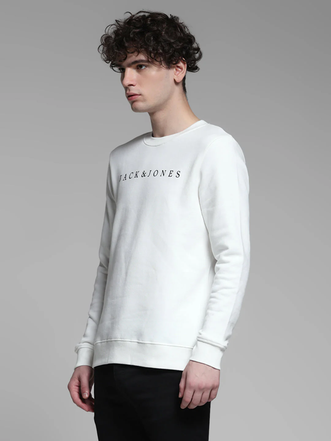 White Logo Detail Sweatshirt - Image 3