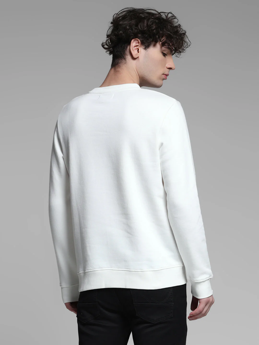 White Logo Detail Sweatshirt - Image 4