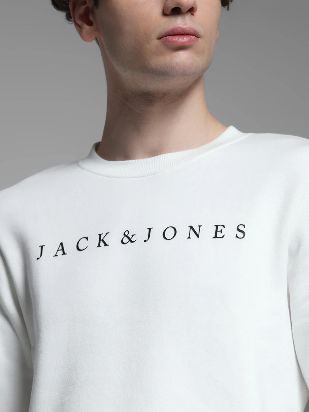 White Logo Detail Sweatshirt - Image 5