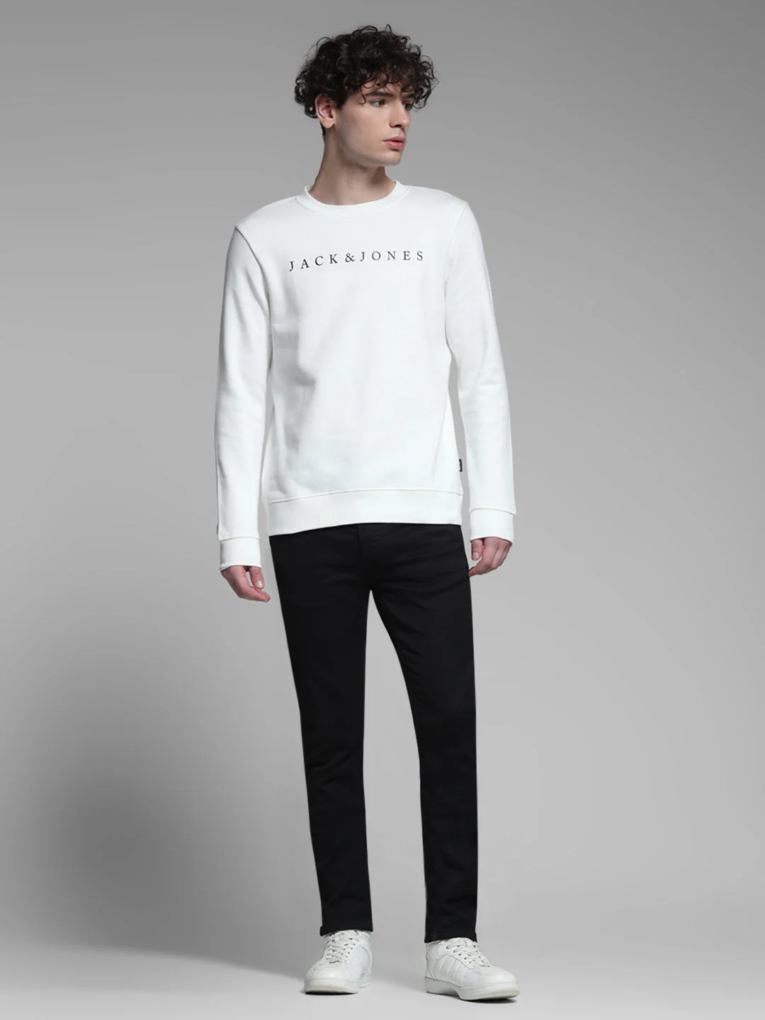 White Logo Detail Sweatshirt - Image 6