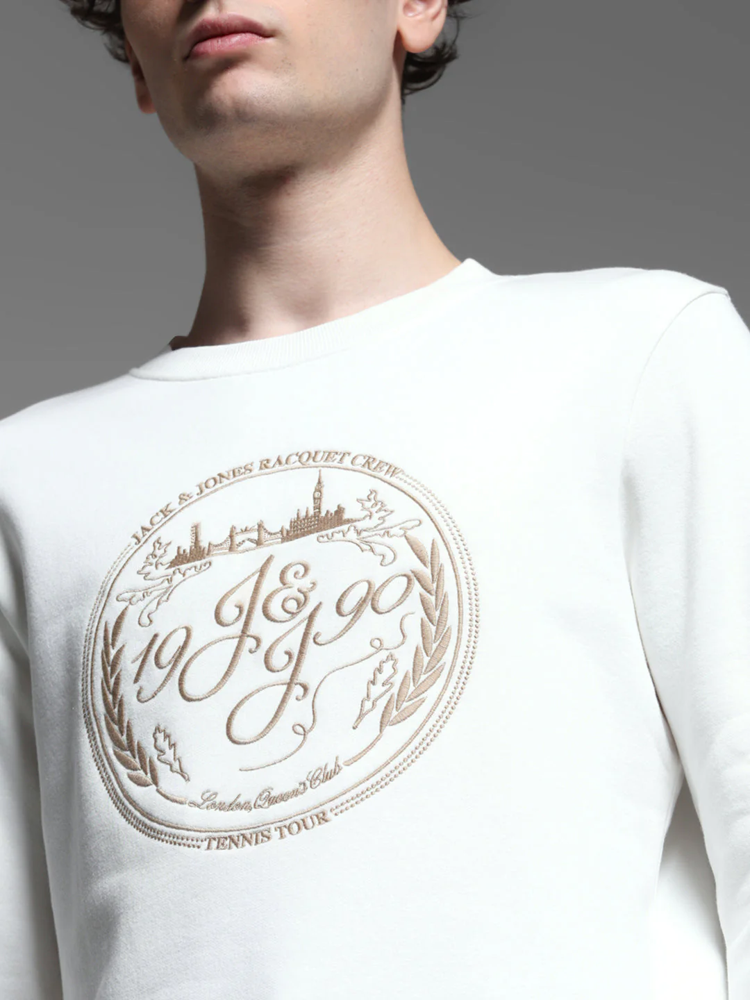 White Embroidered Sweatshirt - Image 5