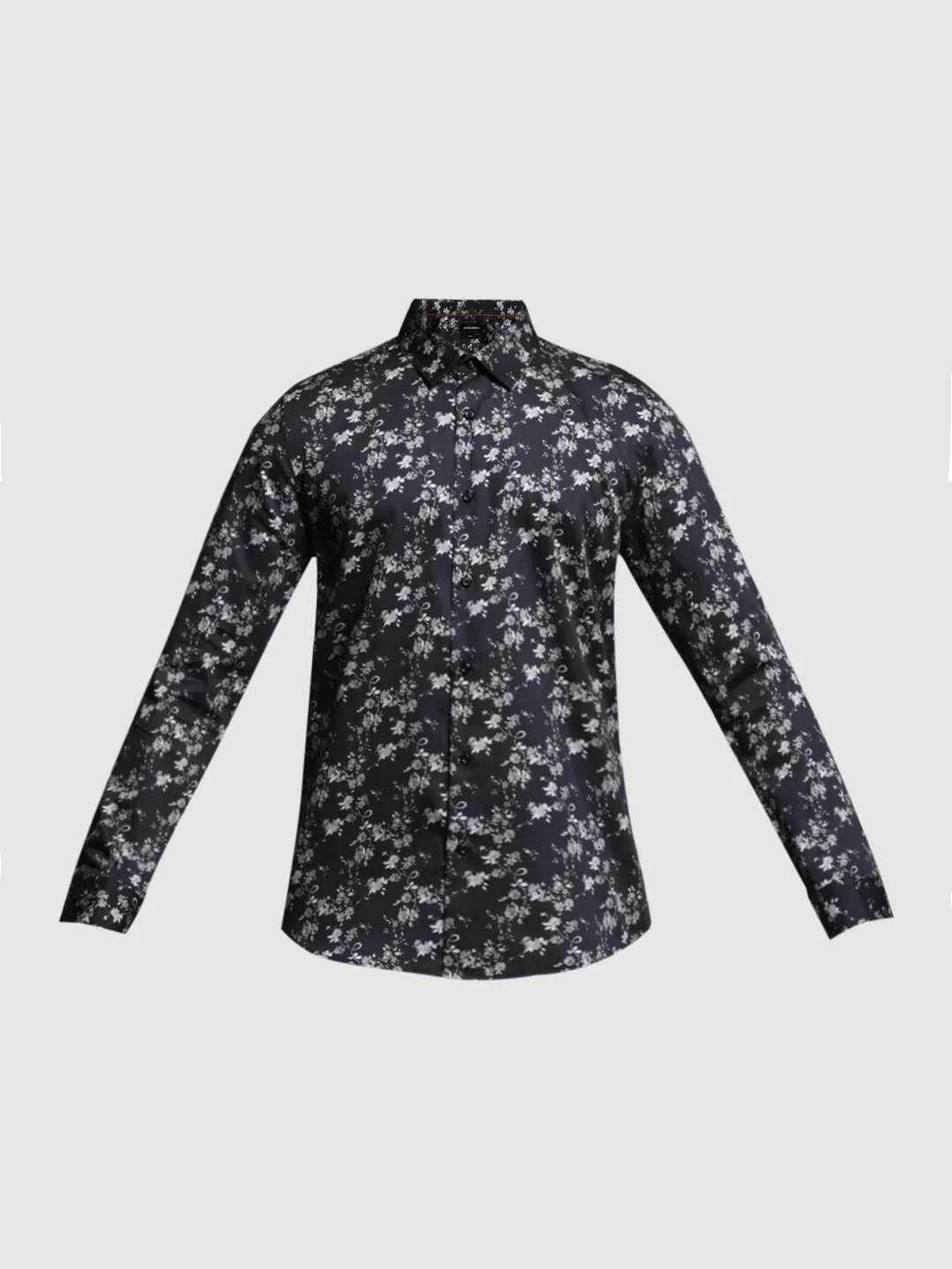 Black Floral Print Shirt - Image 7