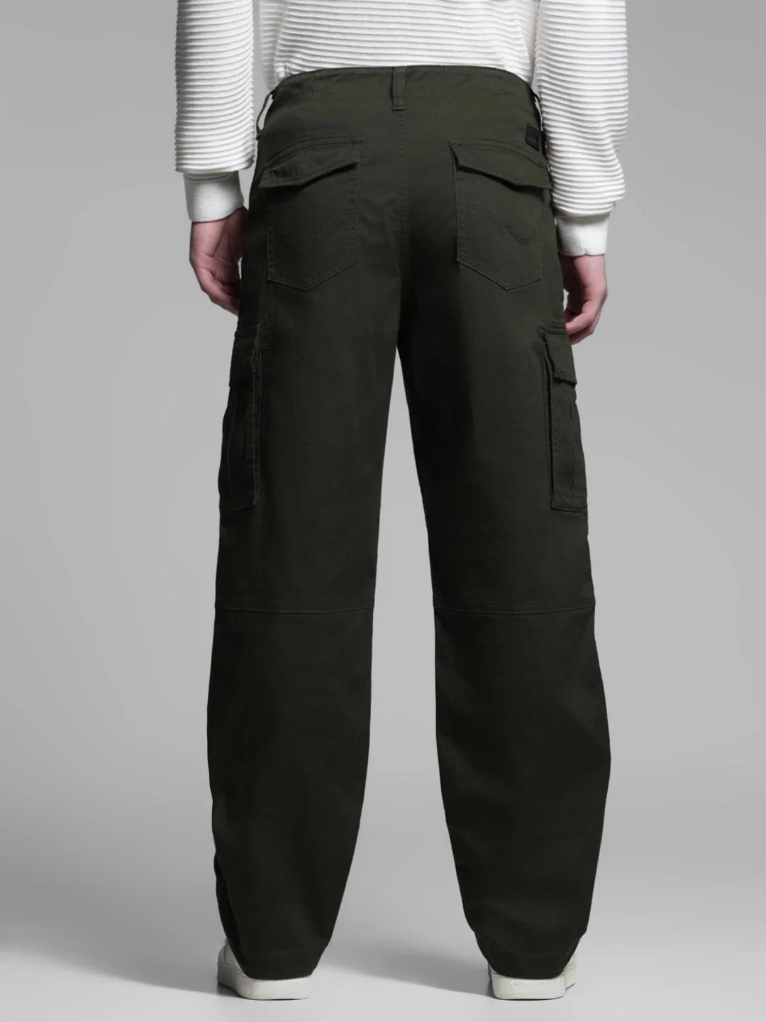 Olive Green Anti Fit Cargos - Image 3