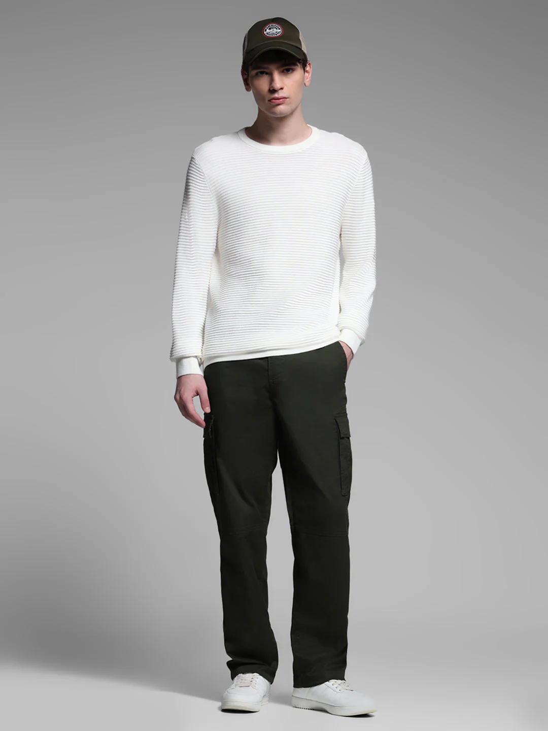 Olive Green Anti Fit Cargos - Image 6