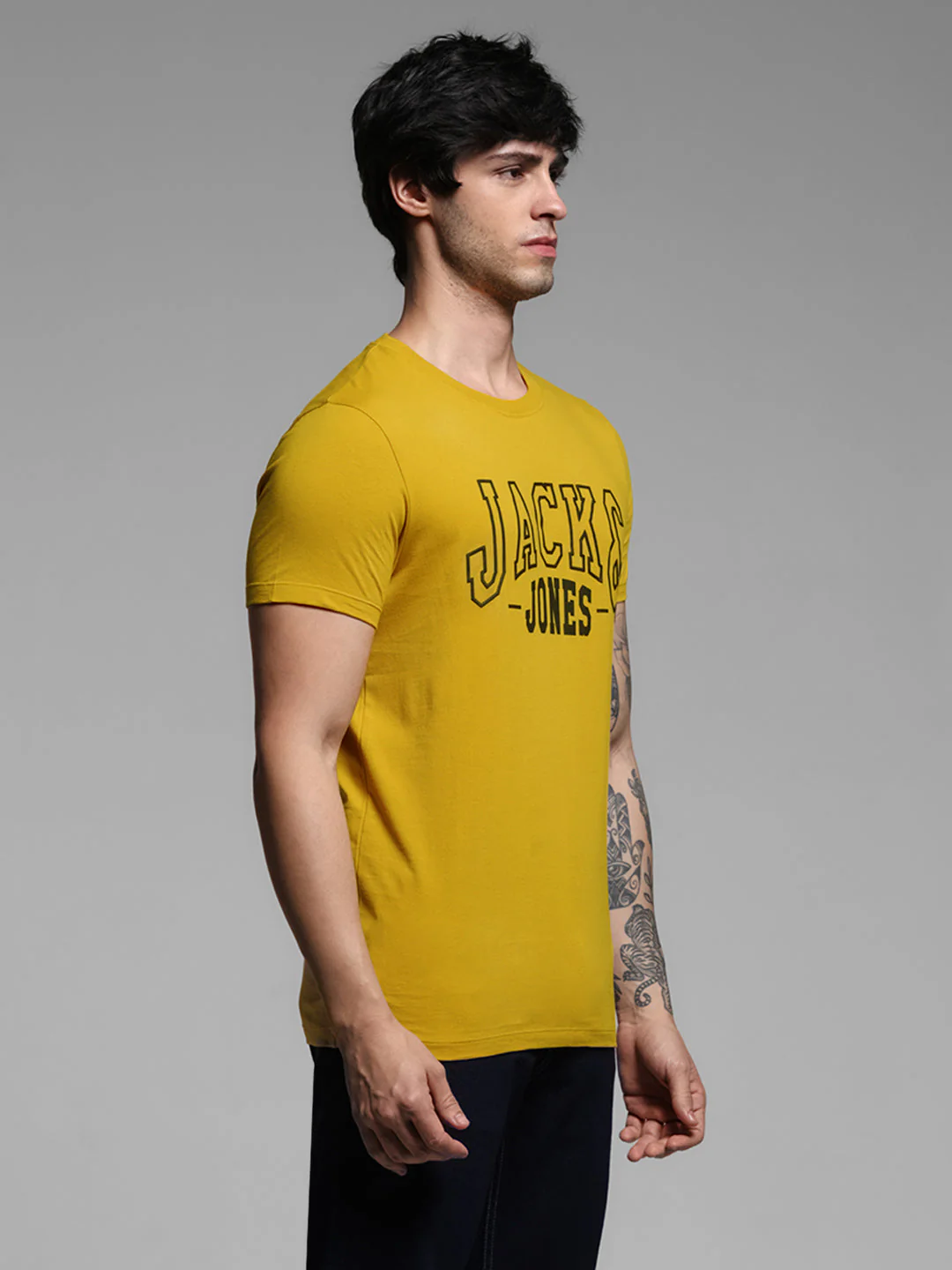 Yellow Logo Print T-shirt - Image 3