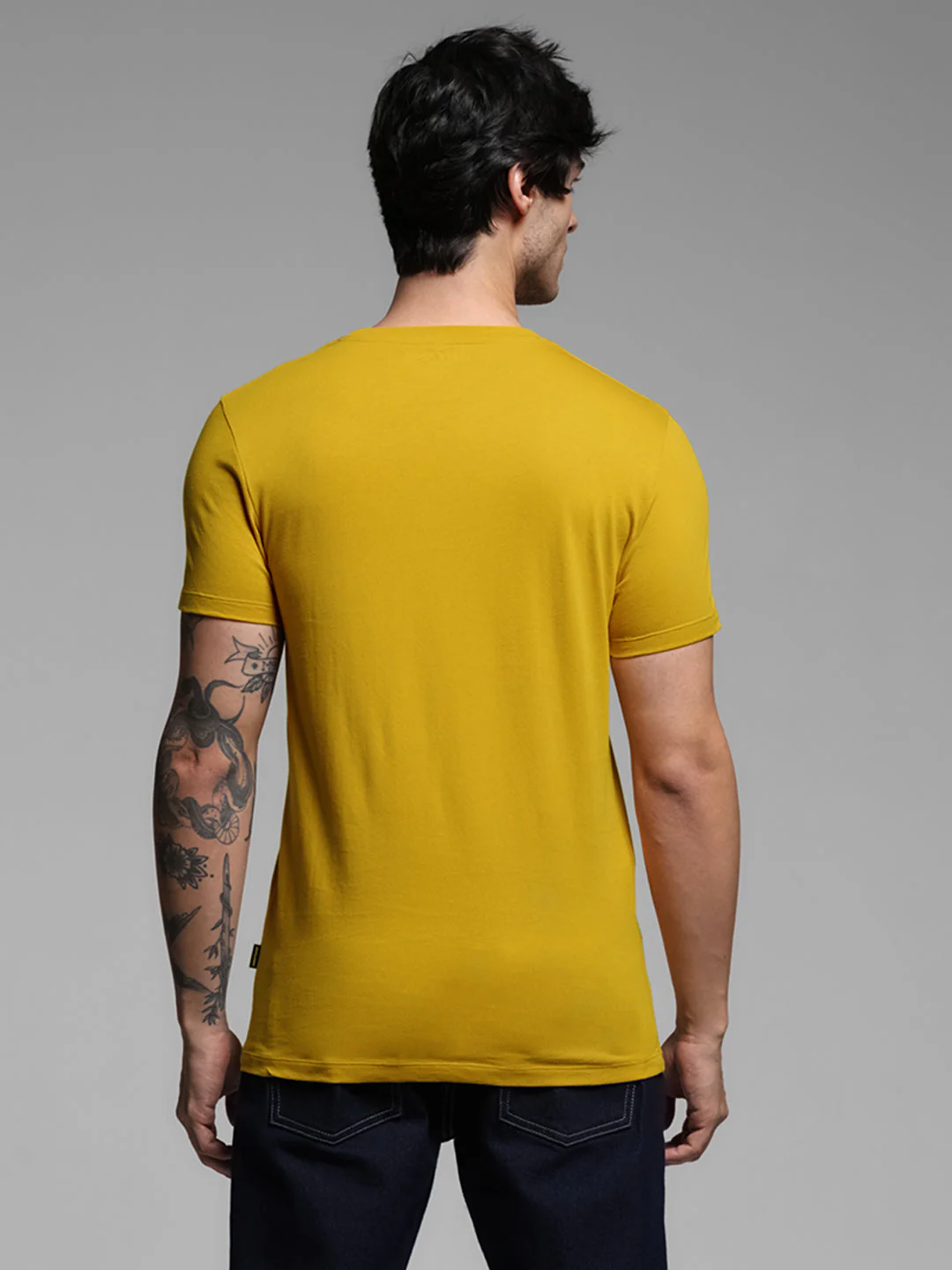 Yellow Logo Print T-shirt - Image 4