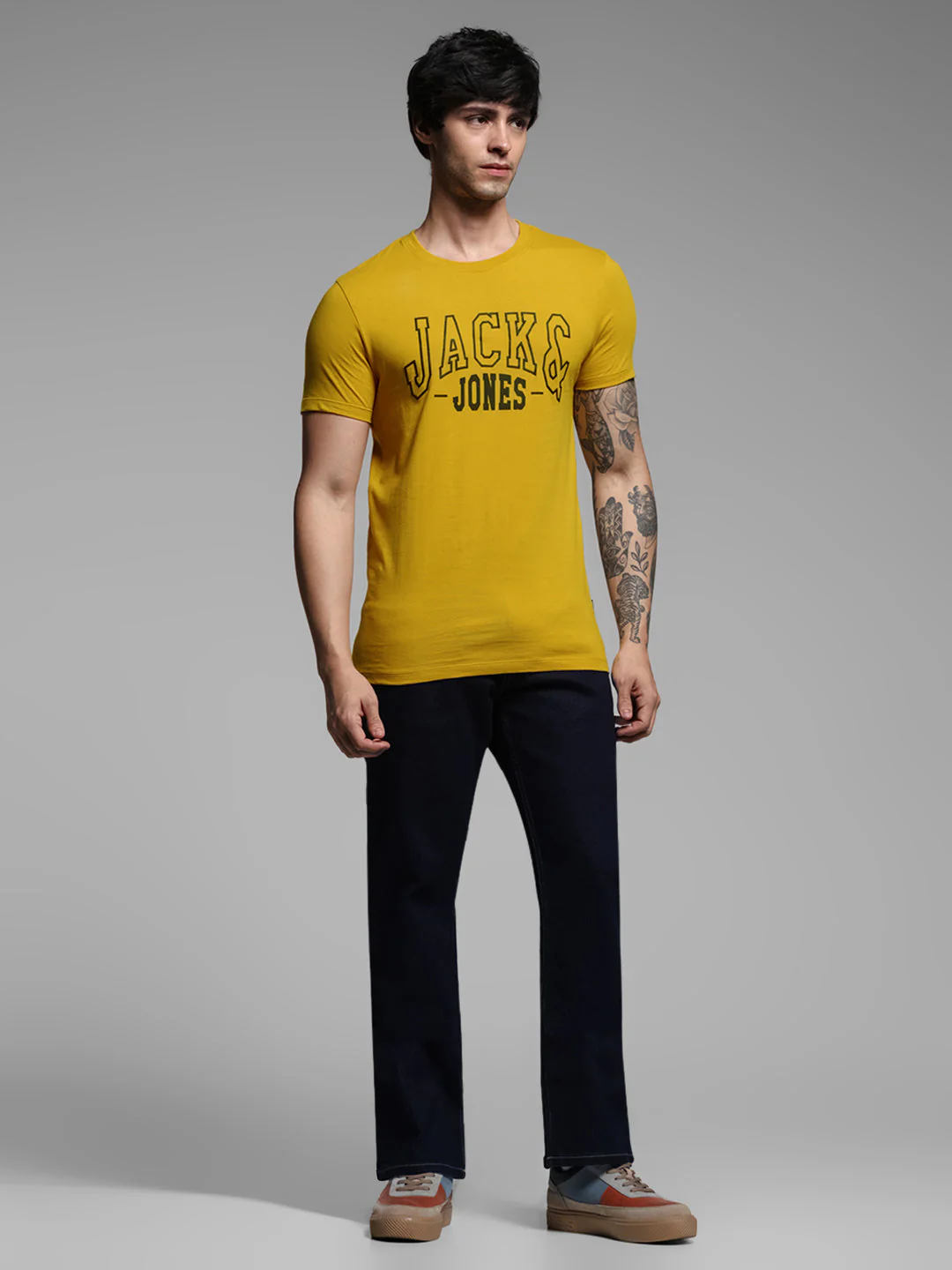 Yellow Logo Print T-shirt - Image 6