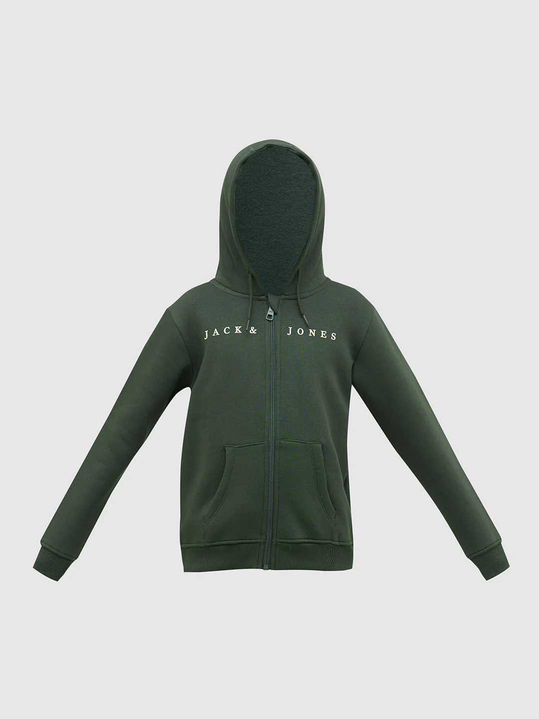 Boys Green Logo Text Hooded Sweatshirt - Image 7