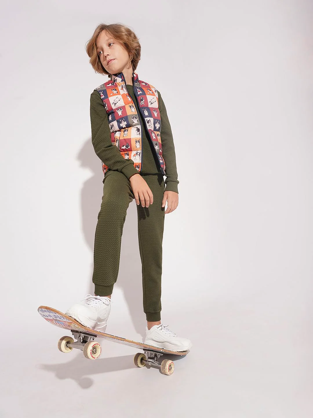 Boys Multi-Colour Reversible High Neck Jacket