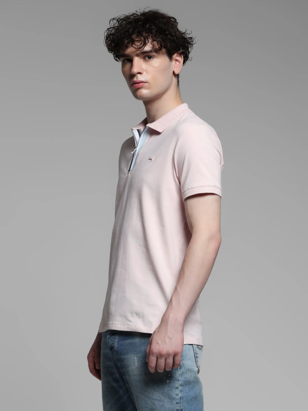 Lilac Zipper Detail Polo - Image 3