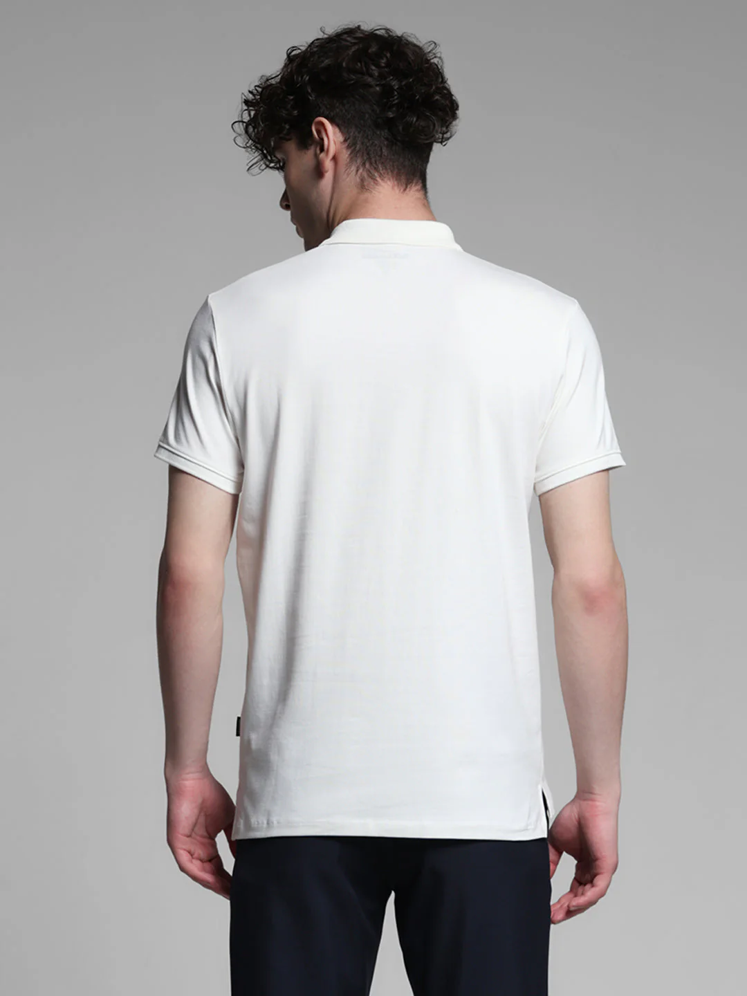 White Zipper Detail Polo - Image 4