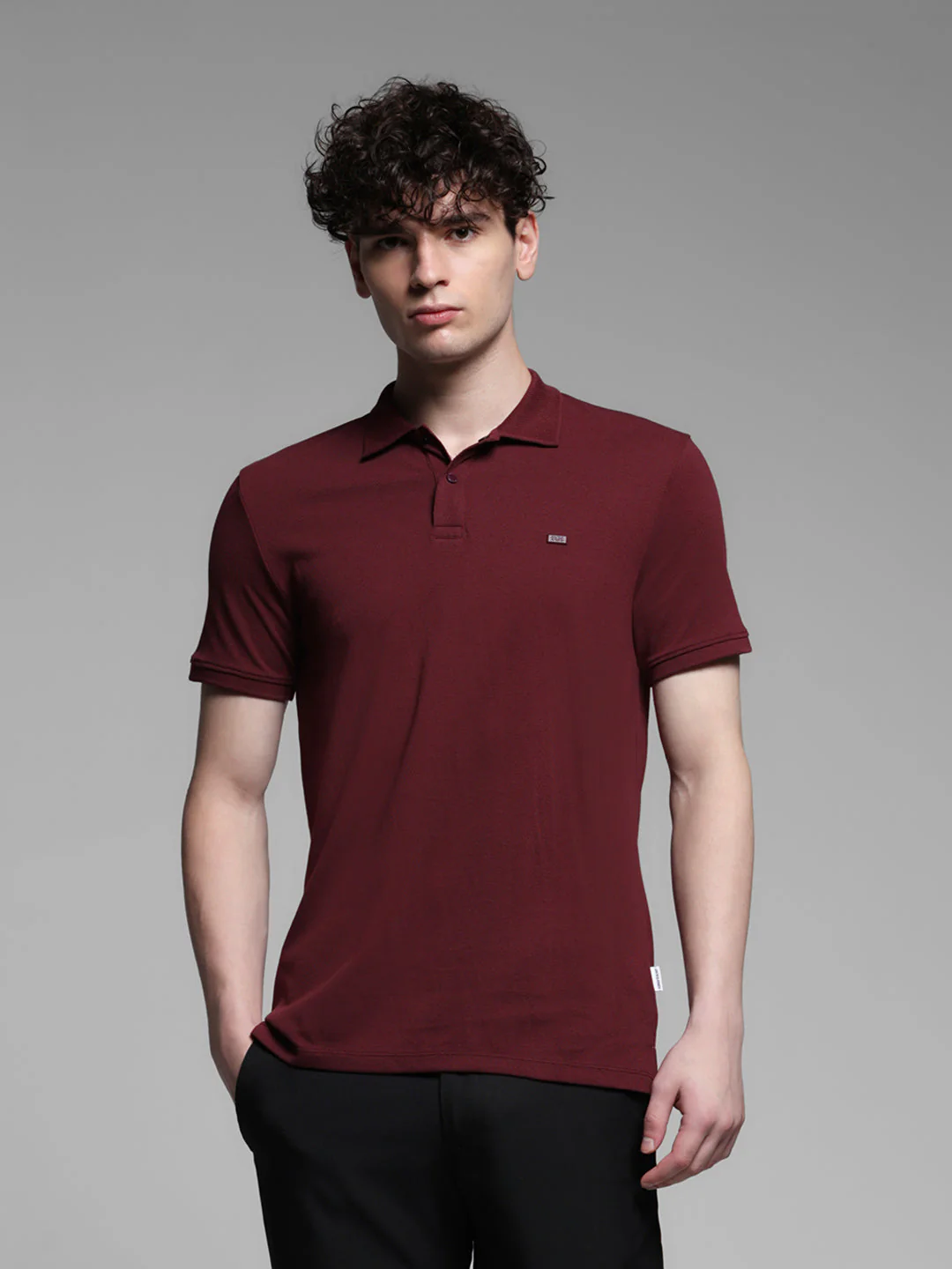 Maroon Solid Polo